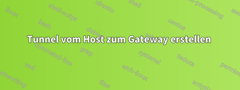 Tunnel vom Host zum Gateway erstellen