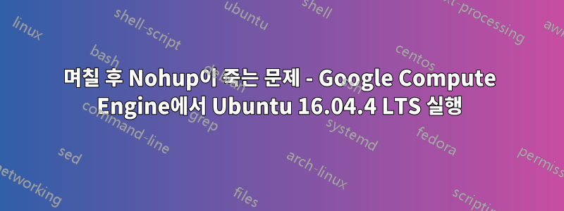 며칠 후 Nohup이 죽는 문제 - Google Compute Engine에서 Ubuntu 16.04.4 LTS 실행
