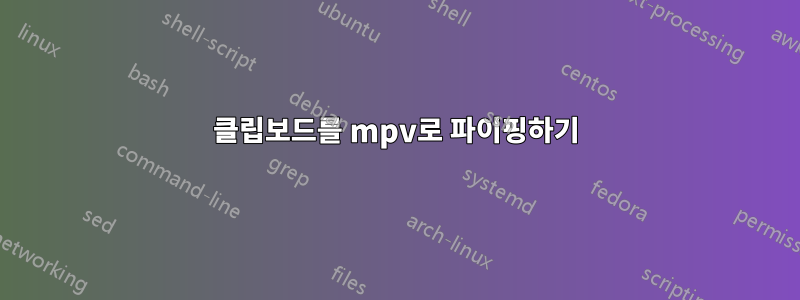 클립보드를 mpv로 파이핑하기