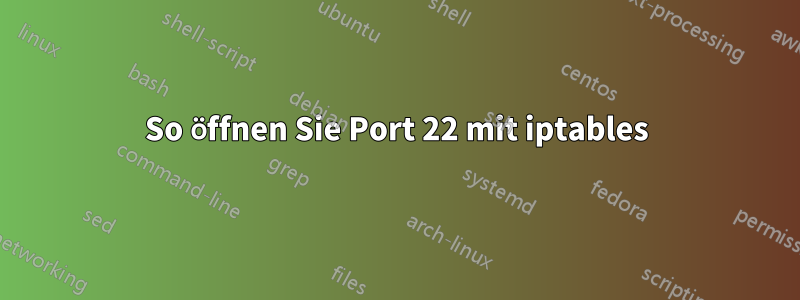 So öffnen Sie Port 22 mit iptables