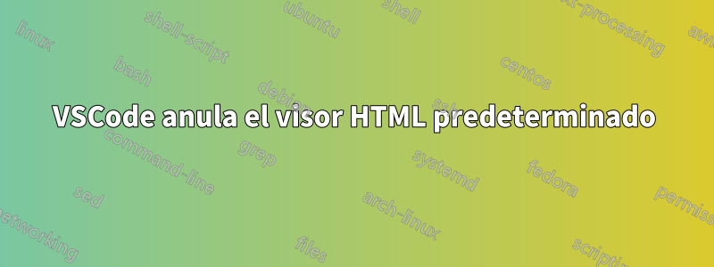 VSCode anula el visor HTML predeterminado