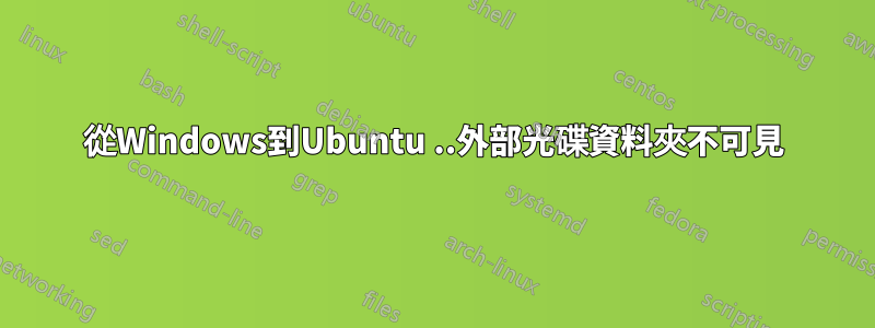 從Windows到Ubuntu ..外部光碟資料夾不可見