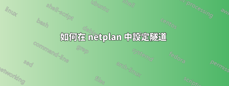 如何在 netplan 中設定隧道