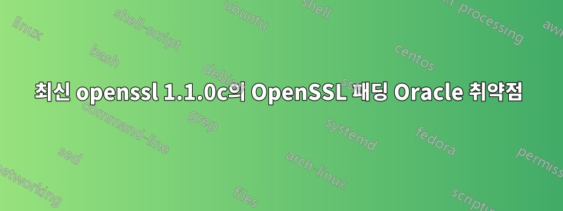 최신 openssl 1.1.0c의 OpenSSL 패딩 Oracle 취약점