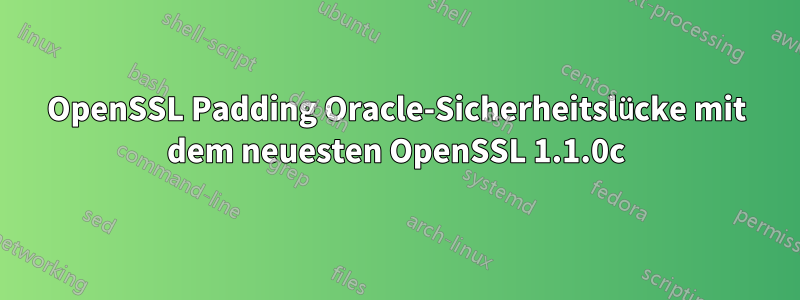 OpenSSL Padding Oracle-Sicherheitslücke mit dem neuesten OpenSSL 1.1.0c