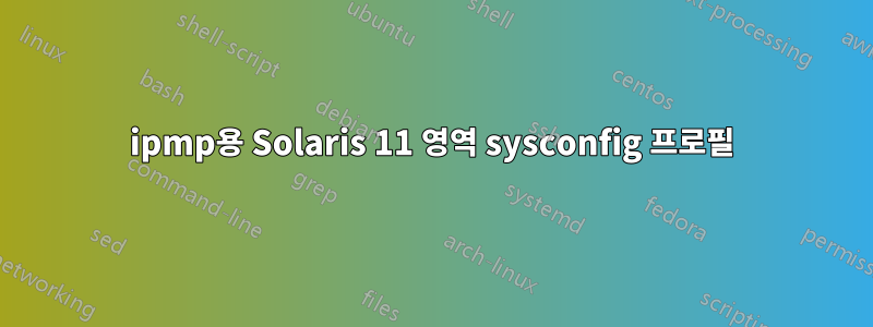 ipmp용 Solaris 11 영역 sysconfig 프로필