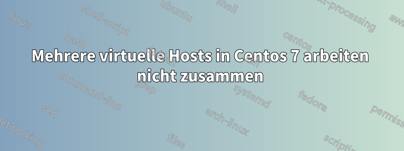 Mehrere virtuelle Hosts in Centos 7 arbeiten nicht zusammen