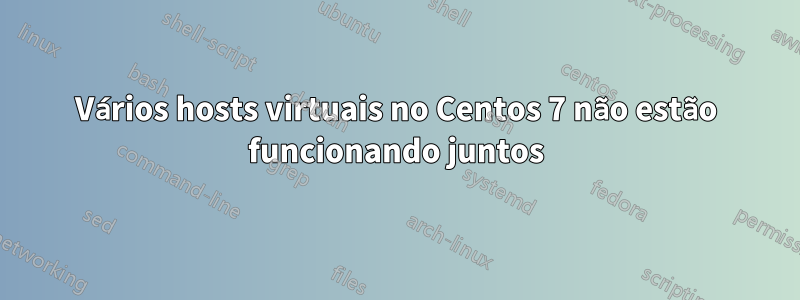 Vários hosts virtuais no Centos 7 não estão funcionando juntos