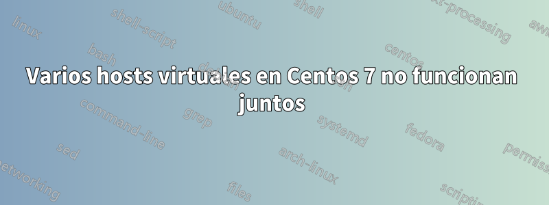 Varios hosts virtuales en Centos 7 no funcionan juntos