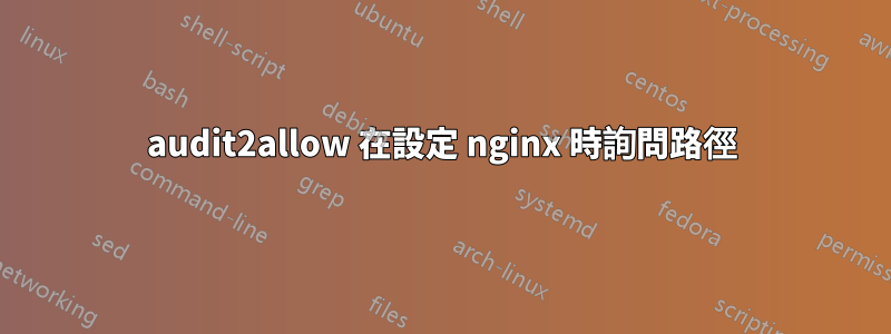 audit2allow 在設定 nginx 時詢問路徑