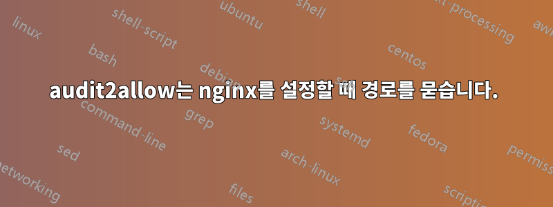 audit2allow는 nginx를 설정할 때 경로를 묻습니다.