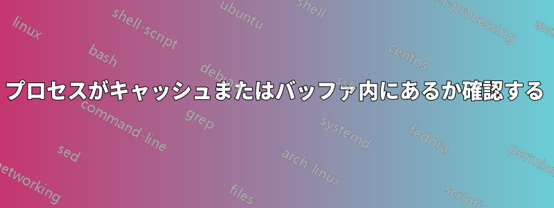 プロセスがキャッシュまたはバッファ内にあるか確認する