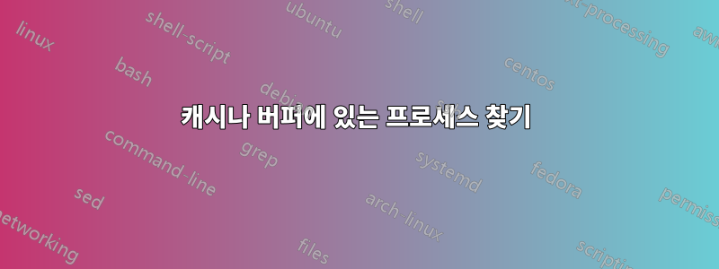 캐시나 버퍼에 있는 프로세스 찾기