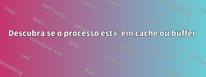 Descubra se o processo está em cache ou buffer