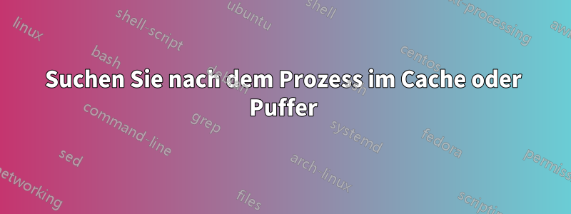 Suchen Sie nach dem Prozess im Cache oder Puffer