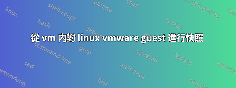 從 vm 內對 linux vmware guest 進行快照
