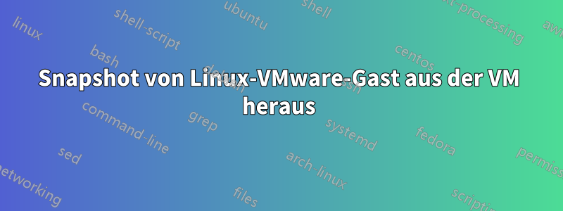 Snapshot von Linux-VMware-Gast aus der VM heraus