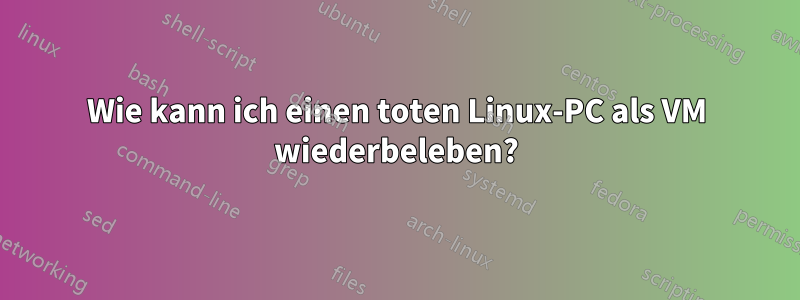 Wie kann ich einen toten Linux-PC als VM wiederbeleben?