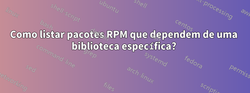 Como listar pacotes RPM que dependem de uma biblioteca específica?