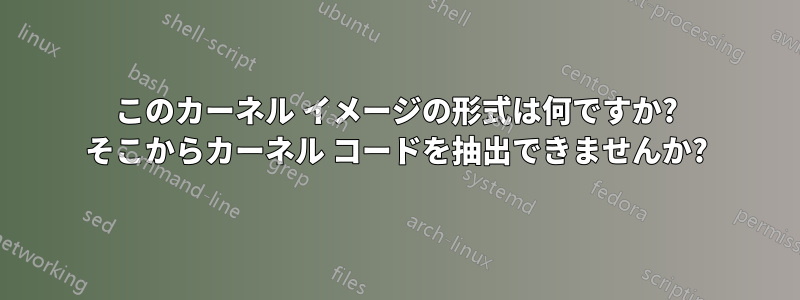 このカーネル イメージの形式は何ですか? そこからカーネル コードを抽出できませんか?