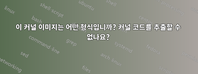이 커널 이미지는 어떤 형식입니까? 커널 코드를 추출할 수 없나요?