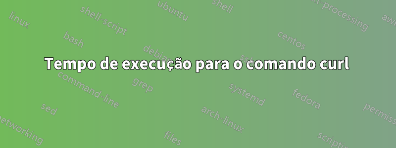 Tempo de execução para o comando curl