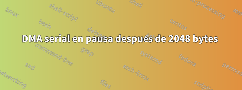 DMA serial en pausa después de 2048 bytes