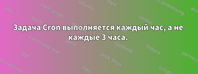 Задача Cron выполняется каждый час, а не каждые 3 часа.