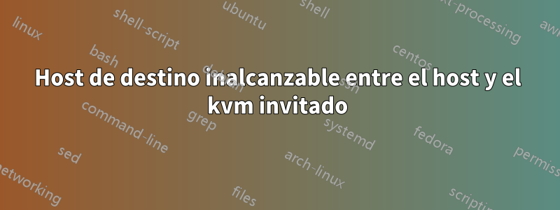 Host de destino inalcanzable entre el host y el kvm invitado