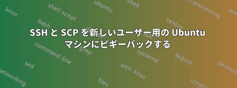 SSH と SCP を新しいユーザー用の Ubuntu マシンにピギーバックする