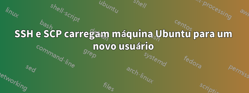 SSH e SCP carregam máquina Ubuntu para um novo usuário