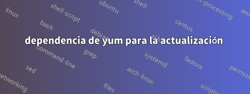 dependencia de yum para la actualización