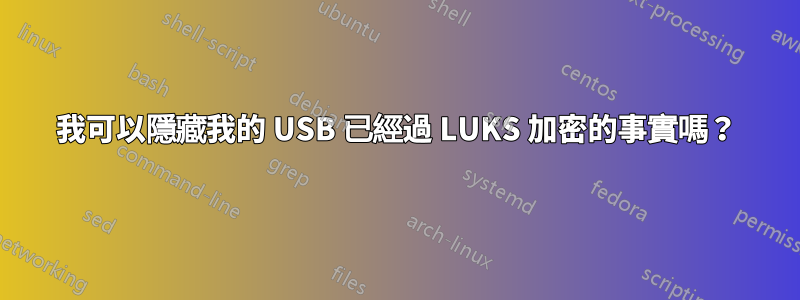 我可以隱藏我的 USB 已經過 LUKS 加密的事實嗎？