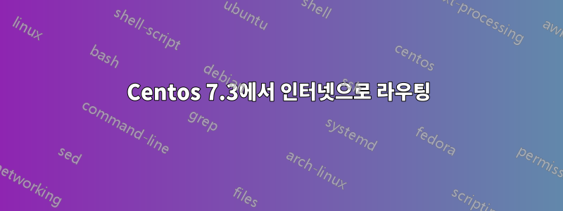 Centos 7.3에서 인터넷으로 라우팅