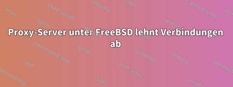 Proxy-Server unter FreeBSD lehnt Verbindungen ab