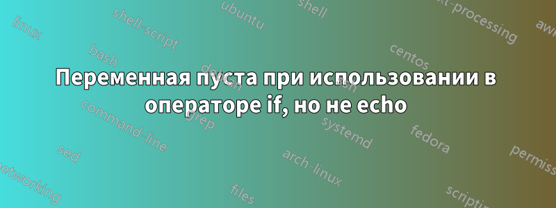 Переменная пуста при использовании в операторе if, но не echo