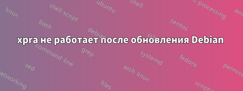 xpra не работает после обновления Debian