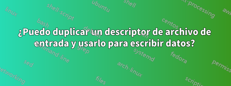 ¿Puedo duplicar un descriptor de archivo de entrada y usarlo para escribir datos?