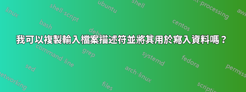 我可以複製輸入檔案描述符並將其用於寫入資料嗎？