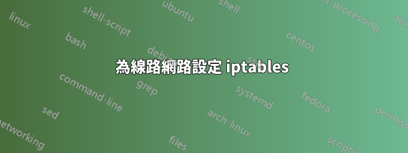 為線路網路設定 iptables