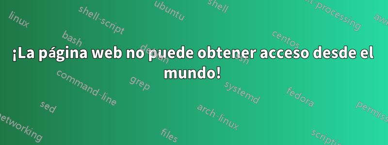 ¡La página web no puede obtener acceso desde el mundo!