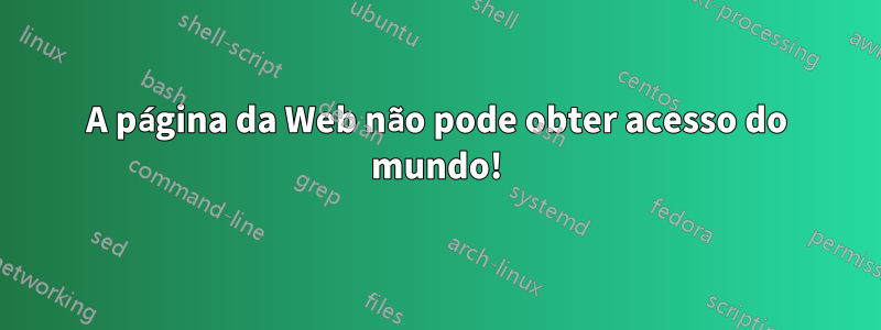A página da Web não pode obter acesso do mundo!