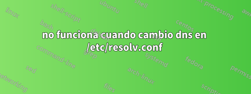 no funciona cuando cambio dns en /etc/resolv.conf
