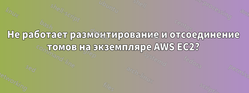 Не работает размонтирование и отсоединение томов на экземпляре AWS EC2?