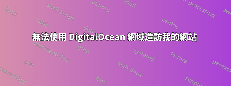 無法使用 DigitalOcean 網域造訪我的網站