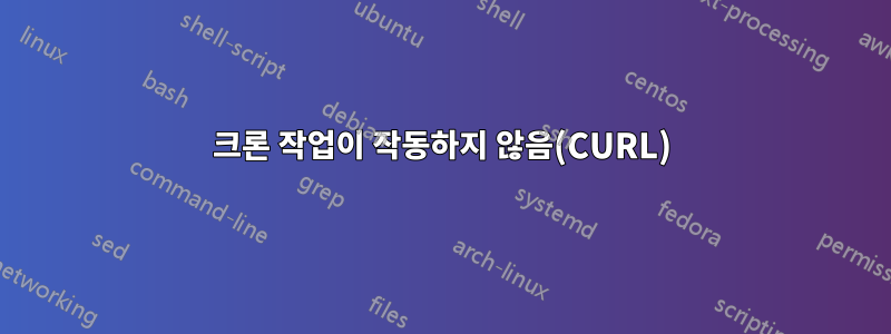 크론 작업이 작동하지 않음(CURL)
