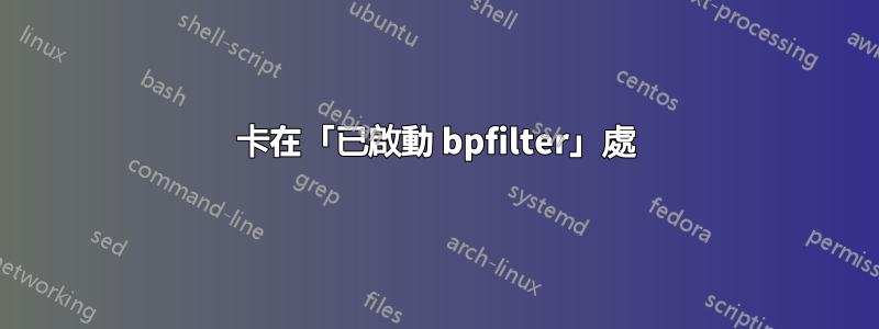 卡在「已啟動 bpfilter」處