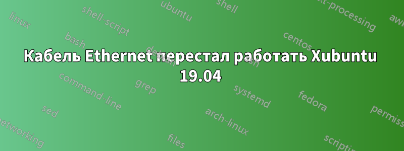 Кабель Ethernet перестал работать Xubuntu 19.04