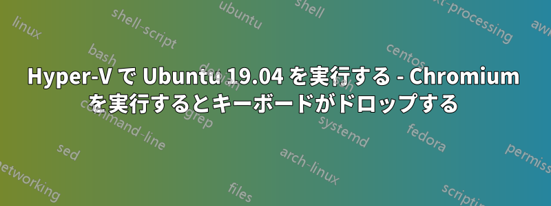 Hyper-V で Ubuntu 19.04 を実行する - Chromium を実行するとキーボードがドロップする