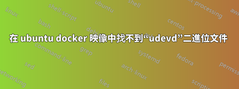 在 ubuntu docker 映像中找不到“udevd”二進位文件